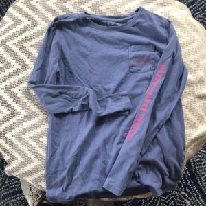 Vineyard vines blue and pink long sleeve shirt
